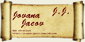 Jovana Jačov vizit kartica